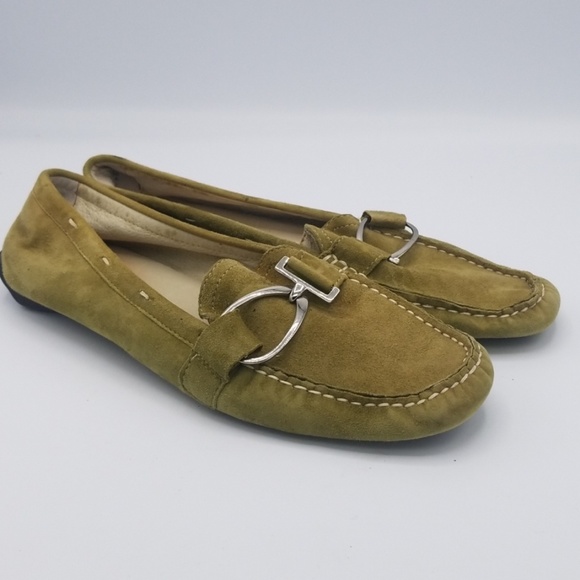 anne klein suede loafers
